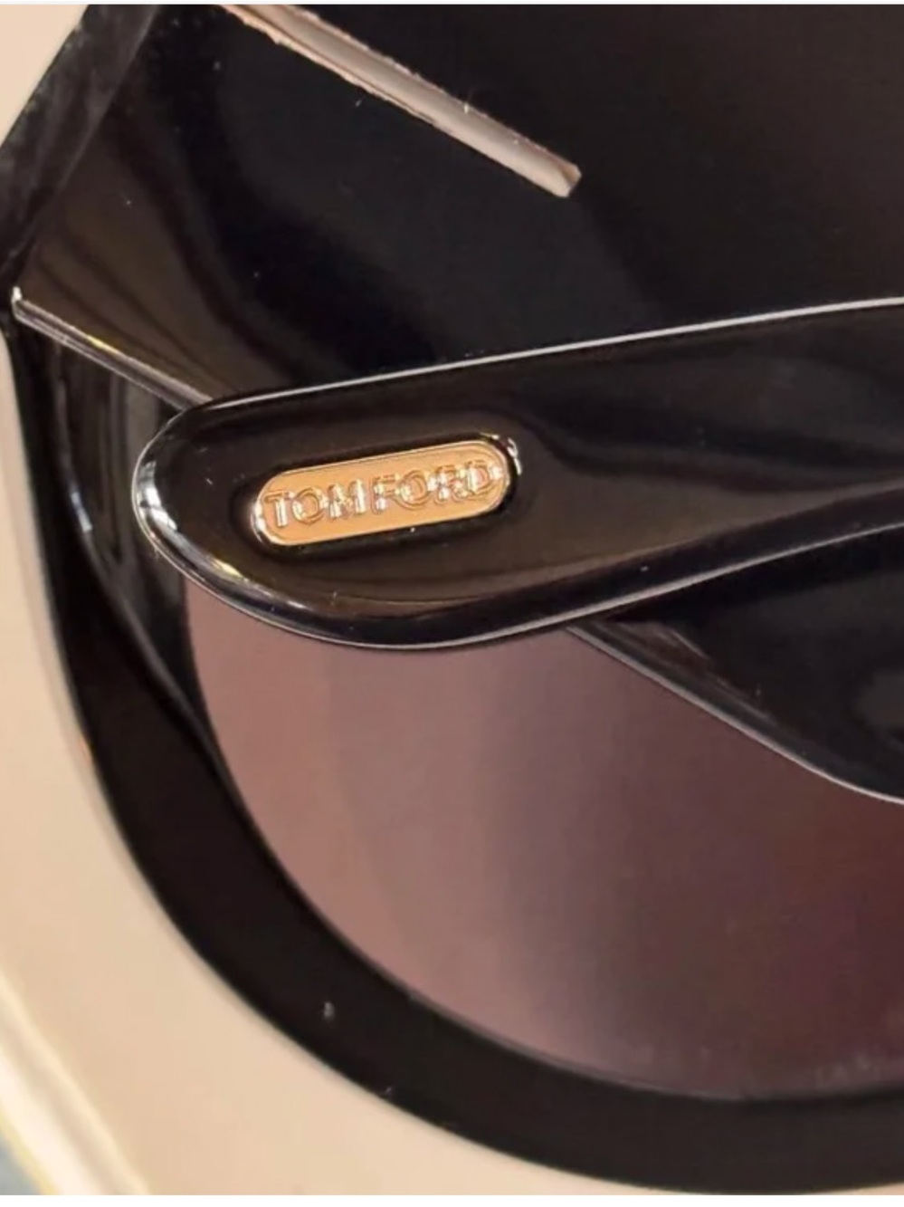 Tom Ford Black Shield Sunglasses with Dark Smoke Lenses - Picture 3 of 12